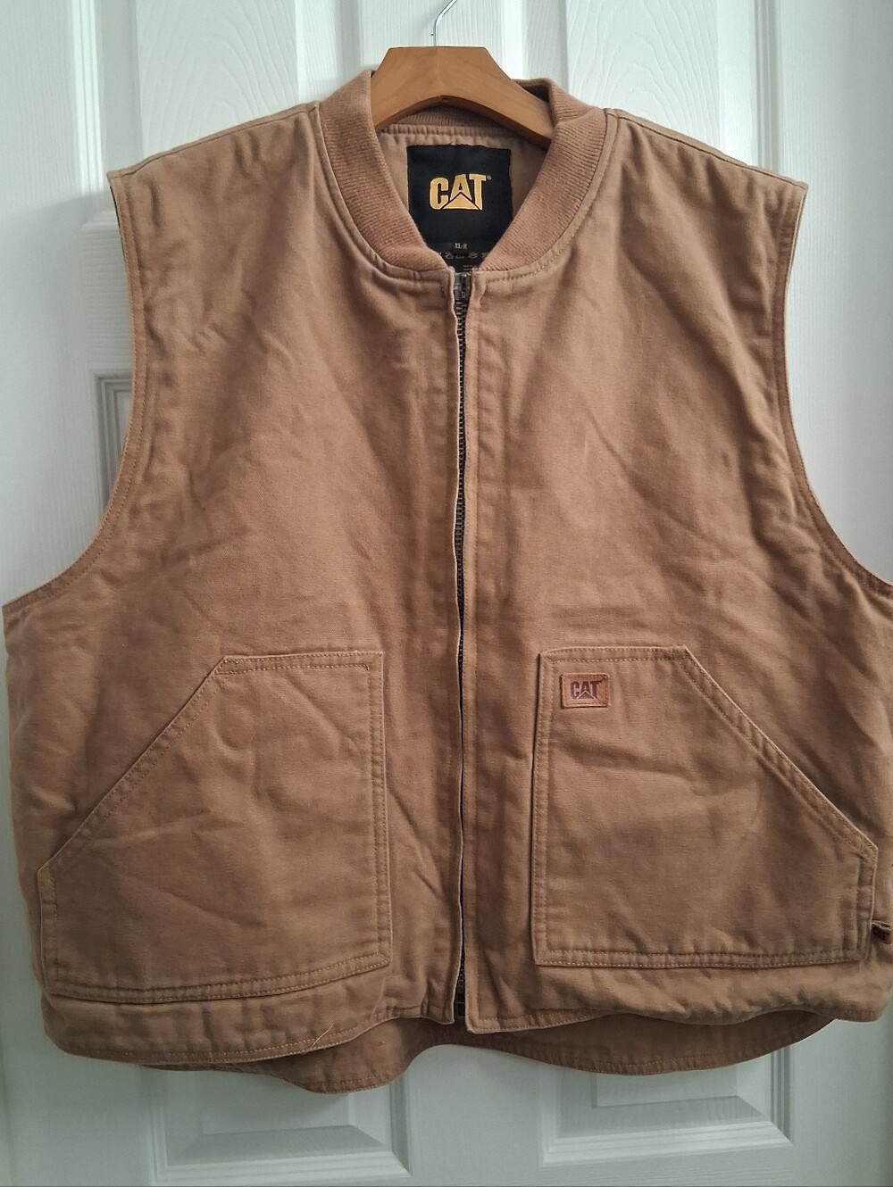 Cat Canvas Fleece Lined Vest XL
